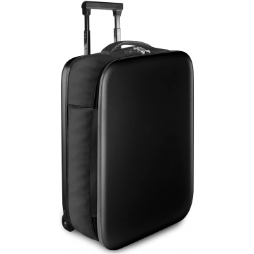 SUCASEN Foldable Trolley Suitcase Made of High Quality PVC and PU Leather, Luggage 45 Litres, Portable on the Aeroplane, black - photo Nr. 1