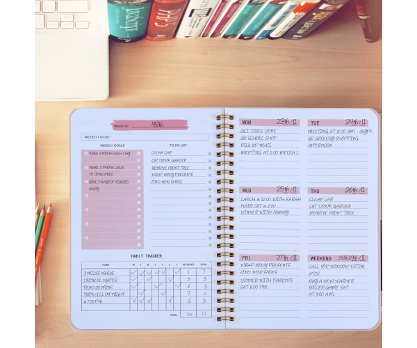 New 2021 Notebooks Agenda Daily Weekly Monthly Plan Spiral Organizer A5 Note Books Monthly Transparent Schedule Agenda Planner - photo Nr. 1
