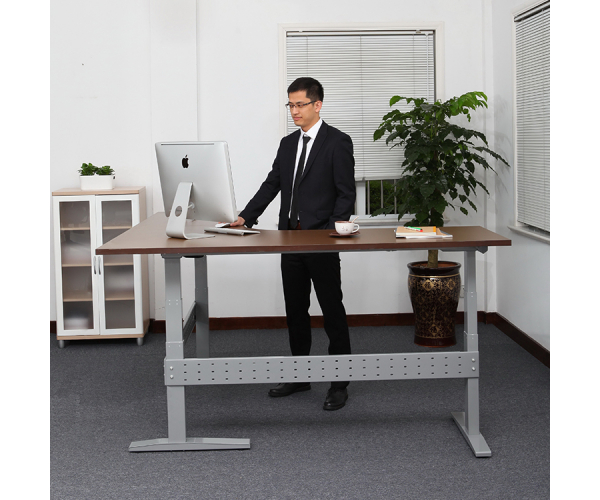 L-Shape Executive Office Furniture Electric Height Adjustable Sit Stand Desk - photo Nr. 1