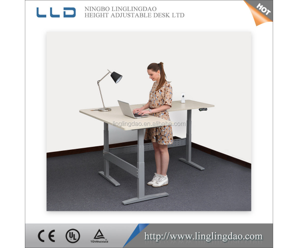 L-Form Executive Office Möbel Elektrisch höhenverstellbarer Sitz-Steh-Schreibtisch - foto 3 - photo №1