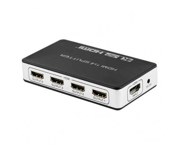 1 in 4out HDMI splitter 4 port HDMI Audio Video Splitter Multiplier Box - photo 4 - photo №1