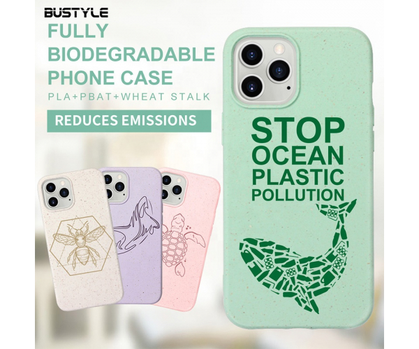 Custom Carving pattern fully Biodegradable phone cover for iphone 12 eco friendly case - photo 2 - photo №1