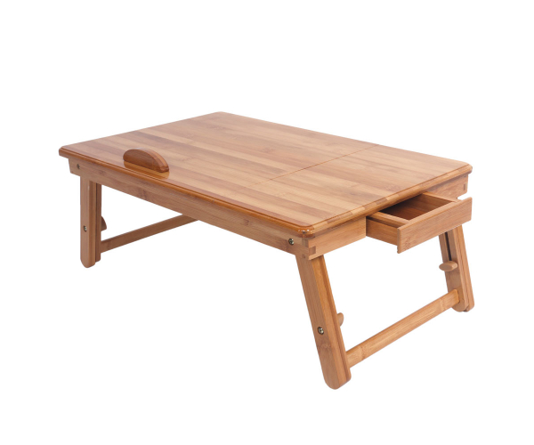 Amazon meistverkaufte Produkte Home Bambusholz Schreibtisch Tisch Tragbarer Klapp-Laptop-Schreibtisch Mit Getränkehalter Essensschale Für Bett - foto 4 - photo №1