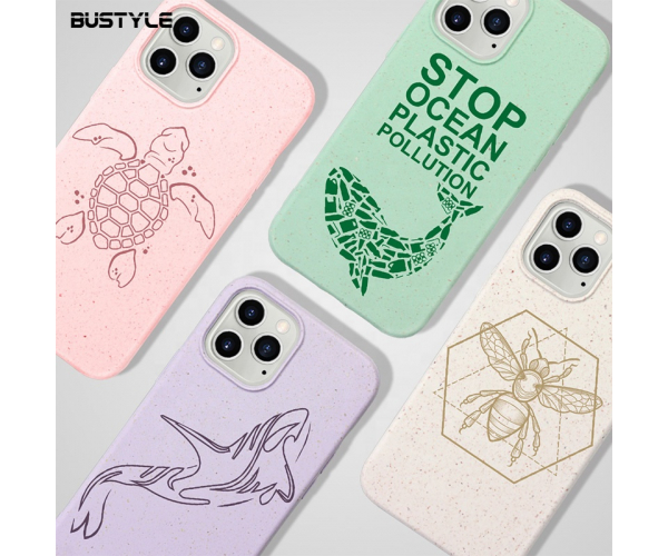 Custom Carving pattern fully Biodegradable phone cover for iphone 12 eco friendly case - photo 3 - photo №1