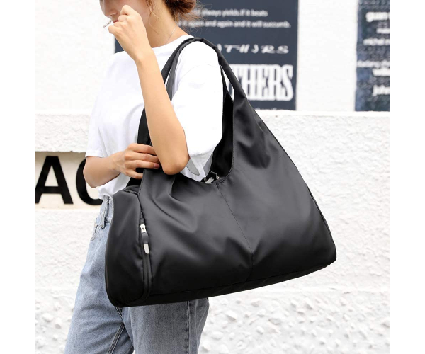 Duffel Bag Gym Totes with Dry Wet Pocket and Shoe Compartment for Men and Women, black, l, - photo 2 - photo №1