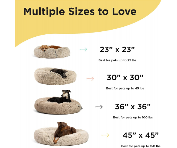 Best Friends by Sheri The Original Calming Donut Cat and Dog Bed in Shag or Lux Fur, Machine Washable, High Bolster, Multiple Sizes S-XL - photo 4 - photo №1