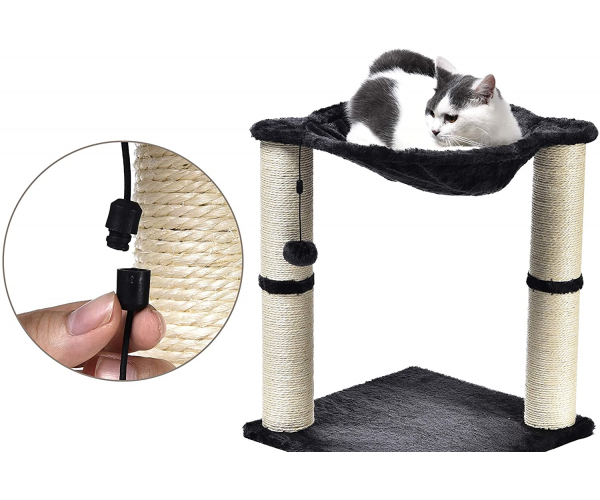 Amazon Basics Cat Condo Tree Tower with Hammock Bed and Scratching Post - photo 4 - photo №1