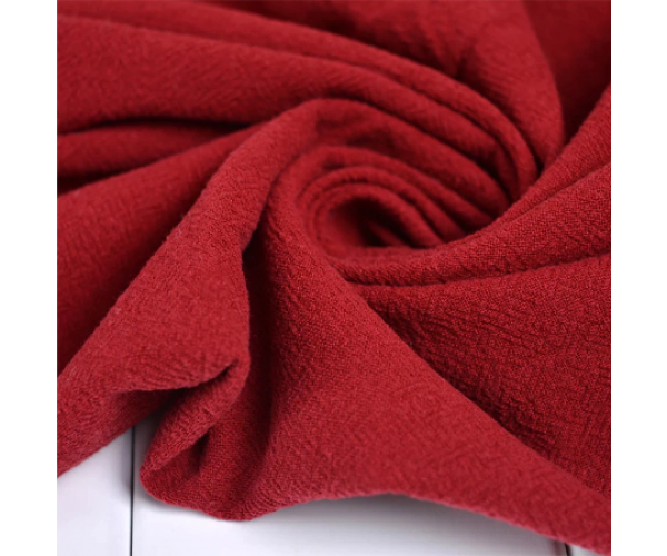 Washed linen cloth Chinese style Bamboo fiber fabric Fold crepe linen for dress trousers summer T-shirt curtain 130*50cm - photo 1 - photo №1