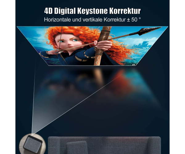 Projector, Full HD 1080P 8500 Lumen Projector 5G WiFi Bluetooth Projector Support 4K Video, LED Home Cinema Video Projector 300 Inch Display, Compatible with Fire Stick, Smartphone, PS5 Projector - photo 5 - photo №1