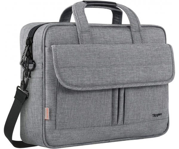 Taygeer Laptop Bag 15.6 Inch Waterproof Briefcase Notebook Bag Laptop Shoulder Bag Computer Bag Business Bag Laptop Shoulder Bag for University School Travel Men Women Grey - photo Nr. 1