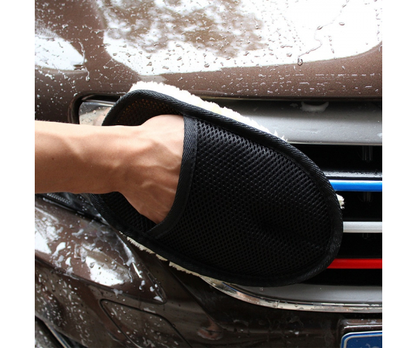 Microfiber Wool Soft Auto Car Washing Glove Cleaning Car Cleaning glove Motorcycle Washer Care Car paint Wash care tools - photo 1 - photo №1