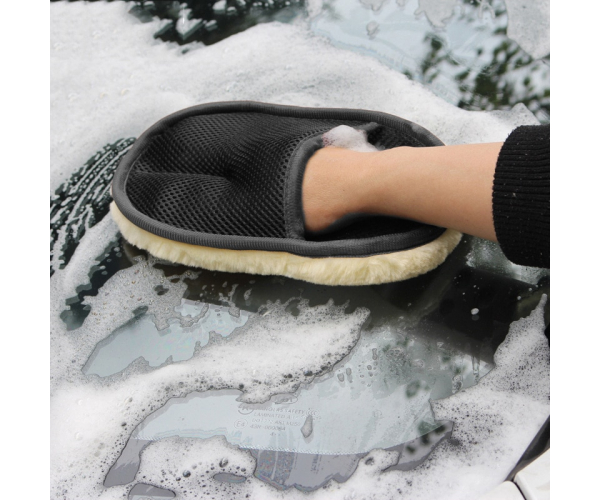 Microfiber Wool Soft Auto Car Washing Glove Cleaning Car Cleaning glove Motorcycle Washer Care Car paint Wash care tools - photo 3 - photo №1