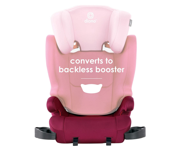Diono Cambria 2 Latch, 2-in-1 Belt Positioning Booster Seat, High-Back to Backless Booster XL Space & Room to Grow, 8 Years 1 Booster Seat, Pink - photo 5