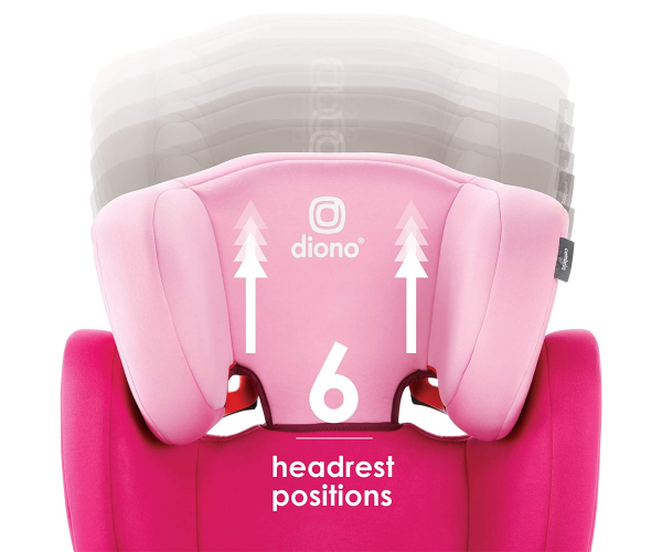 Diono Cambria 2 Latch, 2-in-1 Belt Positioning Booster Seat, High-Back to Backless Booster XL Space & Room to Grow, 8 Years 1 Booster Seat, Pink - photo 2