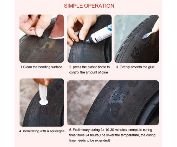 NEW Car Motorcycle Repair Tool Motorcycle Tire Damage Repair Tire Strong Glue Auto Car Tire Rubber Repair Special Glue for Auto - photo 2 - photo №1
