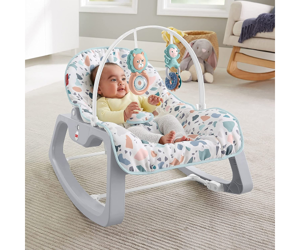 Fisher-Price Infant-to-Toddler Rocker - Pacific Pebble, Portable Baby Seat, Multi - photo 2 - photo №1