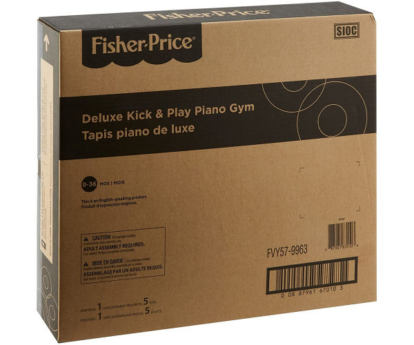 Fisher-Price Deluxe Kick 'n Play Piano Gym, grün, geschlechtsneutral (frustfreie Verpackung) - foto 10 - photo №1
