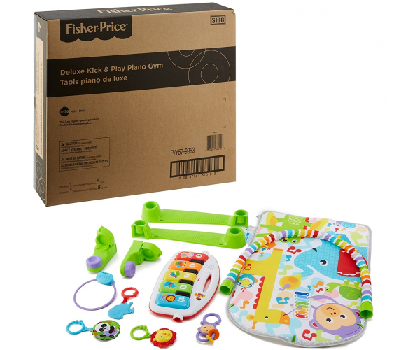 Fisher-Price Deluxe Kick 'n Play Piano Gym, Green, Gender Neutral (Frustration Free Packaging) - photo 1 - photo №1