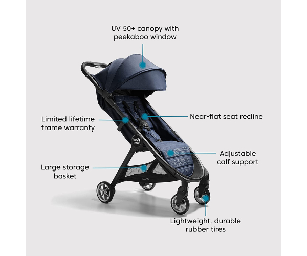 Baby Jogger City Tour 2 Ultra-Compact Travel Stroller, Seacrest - photo 6 - photo №1